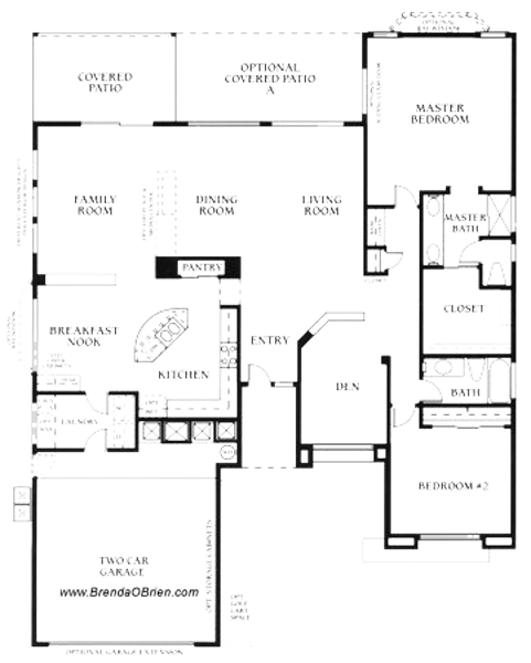 Montana Model Floor Plan - 2 Bedrooms