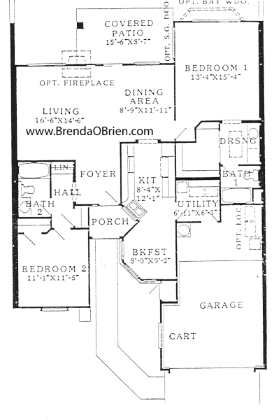 Bolero Model Floor Plan - 2 Bedrooms