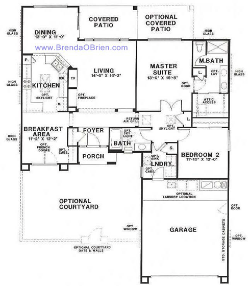 Mayfair Floor Plan - 2 Bedrooms