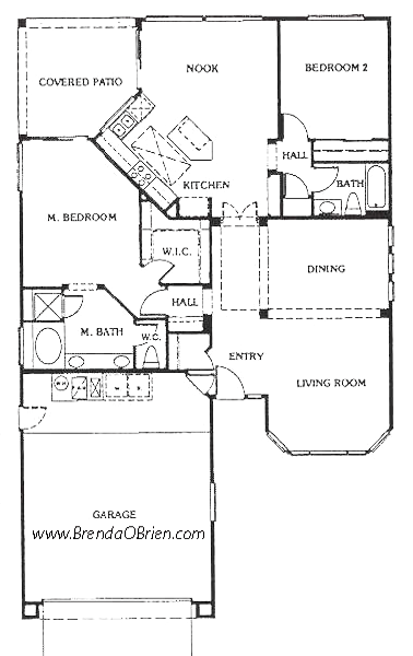 Sonoran Model Floor Plan - 2 Bedrooms