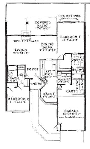 Sundance Model Floor Plan - 2 Bedrooms